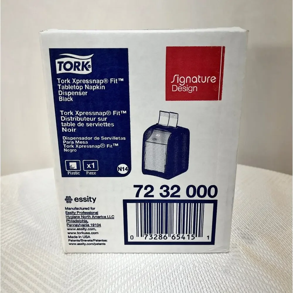 Tork Xpressnap Fit Tabletop Napkin Dispenser Black Plastic N14 New #7232000